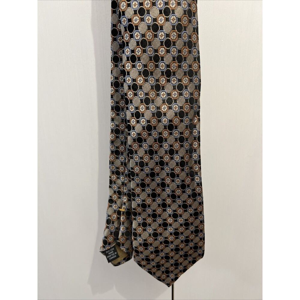 VTG‎ Christian Dior Signature ITALIAN SILK Neck Tie Preppy Designer Logo